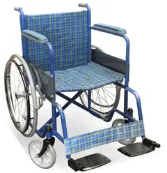 
Epoxy painted steel frame - Foladable Wheel Chair - KAS Medics Ltd