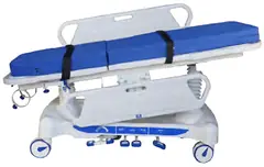 side view - 1 - Oleodynamic Semi-Automatic Pedal-Controlled Stretcher - KAS Medics Ltd